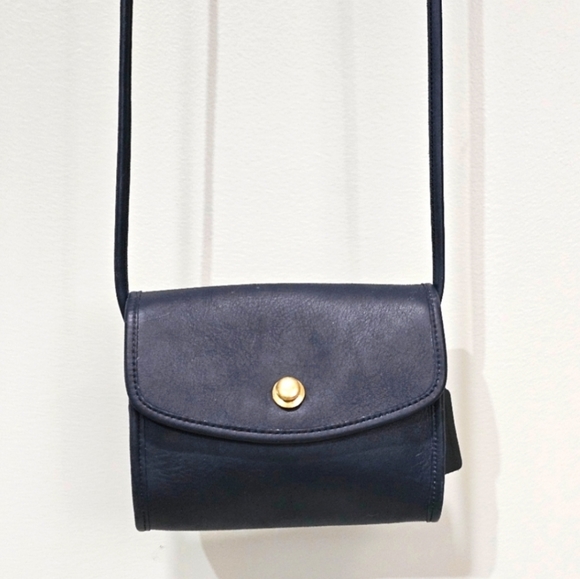 Coach Handbags - VINTAGE COACH CHRYSTIE CROSSBODY BAG (NAVY BLUE) 9892